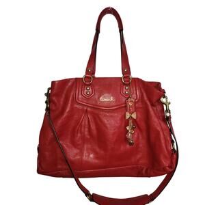 Coach Ashley Red Leather Satchel F19243 — Classic Y2K Style ❤️